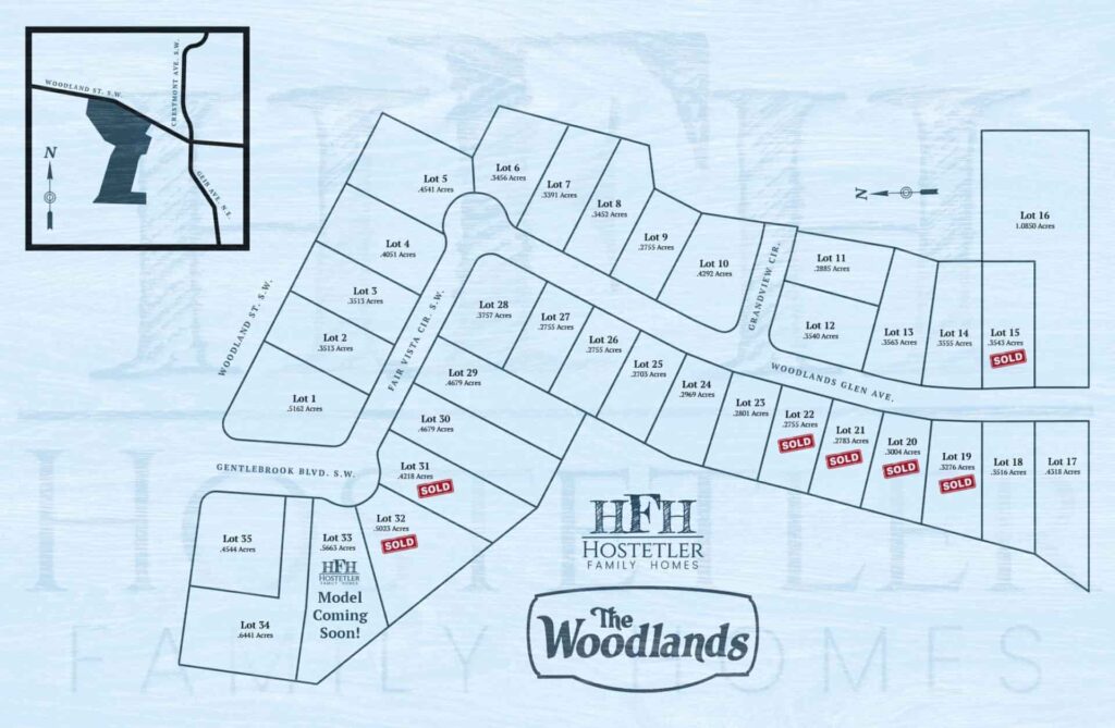 Map of the Woodlands development